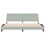 Estructura cama con luces LED terciopelo gris claro 200x200 cm de vidaXL, Camas y somieres - Ref: Foro24-3213873, Precio: 254...