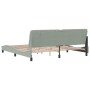 Estructura cama con luces LED terciopelo gris claro 200x200 cm de vidaXL, Camas y somieres - Ref: Foro24-3213873, Precio: 254...