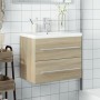 Mueble de baño con lavabo integrado roble Sonoma de vidaXL, Tocadores de baño - Ref: Foro24-3278767, Precio: 212,39 €, Descue...