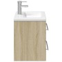 Mueble de baño con lavabo integrado roble Sonoma de vidaXL, Tocadores de baño - Ref: Foro24-3278767, Precio: 212,39 €, Descue...