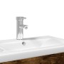 Mueble de baño con lavabo integrado roble ahumado de vidaXL, Tocadores de baño - Ref: Foro24-3278773, Precio: 201,07 €, Descu...