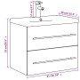 Bathroom furniture with integrated smoked oak sink by vidaXL, bathroom vanities - Ref: Foro24-3278773, Price: 201,07 €, Disco...