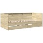 Sunbed with drawers in Sonoma oak engineered wood 90x200 cm by vidaXL, Beds and slatted bases - Ref: Foro24-3280848, Price: 2...