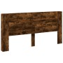 Smoked oak LED headboard 200x16.5x103.5 cm by vidaXL, Headboards and footboards - Ref: Foro24-839270, Price: 117,71 €, Discou...