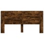 Smoked oak LED headboard 200x16.5x103.5 cm by vidaXL, Headboards and footboards - Ref: Foro24-839270, Price: 117,71 €, Discou...