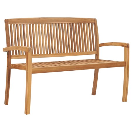 2-seater garden bench solid teak wood 128.5 cm by vidaXL, garden benches - Ref: Foro24-49388, Price: 185,99 €, Discount: %