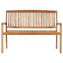 2-seater garden bench solid teak wood 128.5 cm by vidaXL, garden benches - Ref: Foro24-49388, Price: 185,99 €, Discount: %