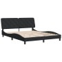 Estructura de cama con cabecero de terciopelo negro 160x200 cm de vidaXL, Camas y somieres - Ref: Foro24-3207931, Precio: 233...