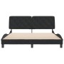 Bed frame with black velvet headboard 160x200 cm by vidaXL, Beds and slatted bases - Ref: Foro24-3207931, Price: 237,50 €, Di...