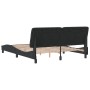 Estructura de cama con cabecero de terciopelo negro 160x200 cm de vidaXL, Camas y somieres - Ref: Foro24-3207931, Precio: 233...