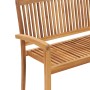 2-seater garden bench solid teak wood 128.5 cm by vidaXL, garden benches - Ref: Foro24-49388, Price: 185,99 €, Discount: %