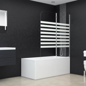 Striped tempered glass shower screen 120x140 cm by vidaXL, shower doors - Ref: Foro24-146225, Price: 161,03 €, Discount: %