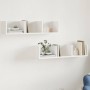 Wall-mounted furniture 2 units engineered wood white 75x18x16.5 cm by vidaXL, Shelves and shelves - Ref: Foro24-840430, Price...