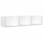 Wall-mounted furniture 2 units engineered wood white 75x18x16.5 cm by vidaXL, Shelves and shelves - Ref: Foro24-840430, Price...