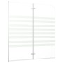 Striped tempered glass shower screen 120x140 cm by vidaXL, shower doors - Ref: Foro24-146225, Price: 152,25 €, Discount: %