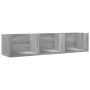 Wall-mounted engineered wood furniture in Sonoma gray, 75x18x16.5 cm by vidaXL, Shelves and shelves - Ref: Foro24-840439, Pri...