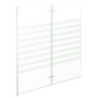 Striped tempered glass shower screen 120x140 cm by vidaXL, shower doors - Ref: Foro24-146225, Price: 152,25 €, Discount: %