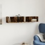 Wall-mounted furniture made of smoked oak engineered wood, 99x18x16.5 cm by vidaXL, Shelves and shelves - Ref: Foro24-840451,...