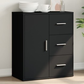 Engineered wood black sideboard 60x31x70 cm by vidaXL, Sideboards - Ref: Foro24-840472, Price: 80,44 €, Discount: %