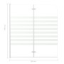 Striped tempered glass shower screen 120x140 cm by vidaXL, shower doors - Ref: Foro24-146225, Price: 152,25 €, Discount: %