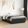 Bed frame with LED lights black engineered wood 135x190cm by vidaXL, Beds and slatted bases - Ref: Foro24-3209647, Price: 164...