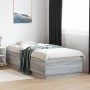 Sonoma gray engineered wood bed frame 90x200 cm by vidaXL, Beds and slatted bases - Ref: Foro24-3209728, Price: 112,54 €, Dis...