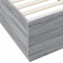 Sonoma gray engineered wood bed frame 90x200 cm by vidaXL, Beds and slatted bases - Ref: Foro24-3209728, Price: 112,54 €, Dis...