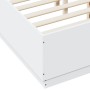 Estructura de cama madera de ingeniería blanca 135x190 cm de vidaXL, Camas y somieres - Ref: Foro24-3209737, Precio: 143,57 €...