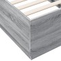 Sonoma gray engineered wood bed frame 90x190 cm by vidaXL, Beds and slatted bases - Ref: Foro24-3209756, Price: 108,99 €, Dis...