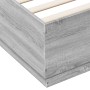 Sonoma gray engineered wood bed frame 120x200 cm by vidaXL, Beds and slatted bases - Ref: Foro24-3209714, Price: 140,99 €, Di...