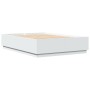 Estructura de cama madera de ingeniería blanca 120x200 cm de vidaXL, Camas y somieres - Ref: Foro24-3209709, Precio: 142,42 €...