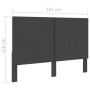 Dark gray fabric headboard 160x200 cm by vidaXL, Headboards and footboards - Ref: Foro24-287469, Price: 94,62 €, Discount: %