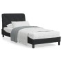 Bed frame with black velvet headboard 90x190 cm by vidaXL, Beds and slatted bases - Ref: Foro24-3207895, Price: 139,99 €, Dis...