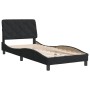 Bed frame with black velvet headboard 90x190 cm by vidaXL, Beds and slatted bases - Ref: Foro24-3207895, Price: 139,99 €, Dis...