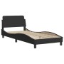 Bed frame with black velvet headboard 90x190 cm by vidaXL, Beds and slatted bases - Ref: Foro24-3207895, Price: 139,99 €, Dis...