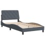 Dark gray velvet bed frame with headboard 100x200 cm by vidaXL, Beds and slatted bases - Ref: Foro24-3207906, Price: 151,99 €...