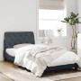 Dark gray velvet bed frame with headboard 100x200 cm by vidaXL, Beds and slatted bases - Ref: Foro24-3207906, Price: 151,99 €...