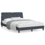 Dark gray velvet bed frame with headboard 120x200 cm by vidaXL, Beds and slatted bases - Ref: Foro24-3207912, Price: 185,55 €...