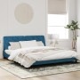 Estructura de cama con luces LED terciopelo azul 180x200 cm de vidaXL, Camas y somieres - Ref: Foro24-3213871, Precio: 253,99...