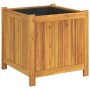 Planter with solid acacia wood lining 50x50x50 cm by vidaXL, Pots and planters - Ref: Foro24-366440, Price: 79,82 €, Discount: %