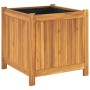 Planter with solid acacia wood lining 50x50x50 cm by vidaXL, Pots and planters - Ref: Foro24-366440, Price: 79,82 €, Discount: %