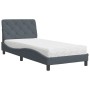 Bett mit dunkelgrauer Samtmatratze 90x190 cm von vidaXL, Betten und Lattenroste - Ref: Foro24-3208629, Preis: 265,04 €, Rabat...