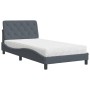 Cama con colchón terciopelo gris oscuro 100x200 cm de vidaXL, Camas y somieres - Ref: Foro24-3208641, Precio: 289,90 €, Descu...