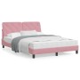 Cama con colchón terciopelo rosa 140x190 cm de vidaXL, Camas y somieres - Ref: Foro24-3208657, Precio: 423,38 €, Descuento: %