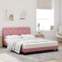 Cama con colchón terciopelo rosa 140x190 cm de vidaXL, Camas y somieres - Ref: Foro24-3208657, Precio: 423,38 €, Descuento: %