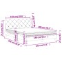 Bett mit schwarzer Samtmatratze 140x200 cm von vidaXL, Betten und Lattenroste - Ref: Foro24-3208660, Preis: 459,10 €, Rabatt: %