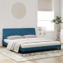 Cama con colchón terciopelo azul 180x200 cm de vidaXL, Camas y somieres - Ref: Foro24-3208674, Precio: 488,43 €, Descuento: %