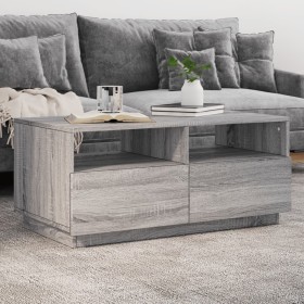 Gray Sonoma LED coffee table 90x49x40 cm by vidaXL, Coffee table - Ref: Foro24-839838, Price: 111,38 €, Discount: %