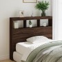 Oak brown LED bed headboard 100x17x102 cm by vidaXL, Headboards and footboards - Ref: Foro24-839195, Price: 86,31 €, Discount: %