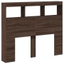 Oak brown LED bed headboard 100x17x102 cm by vidaXL, Headboards and footboards - Ref: Foro24-839195, Price: 86,31 €, Discount: %